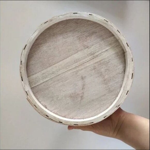 🌱2/$45🌱Handmade Flower girl basket Easter Cottagecore Boho Rustic White washed - Picture 9 of 16